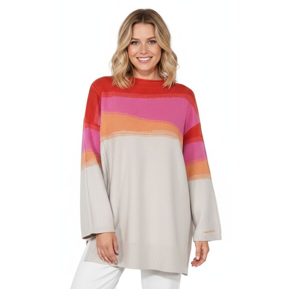 Nike Sweaters - Nike Sweater Yoga Therma-Fit ADV Wool Long Sleeve Size XL Cream and Pink